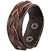 Jenia Handmade Woven Genuine Leather Bracleet Simple Men Women Casual Thin Bangle Cuff Adjustable