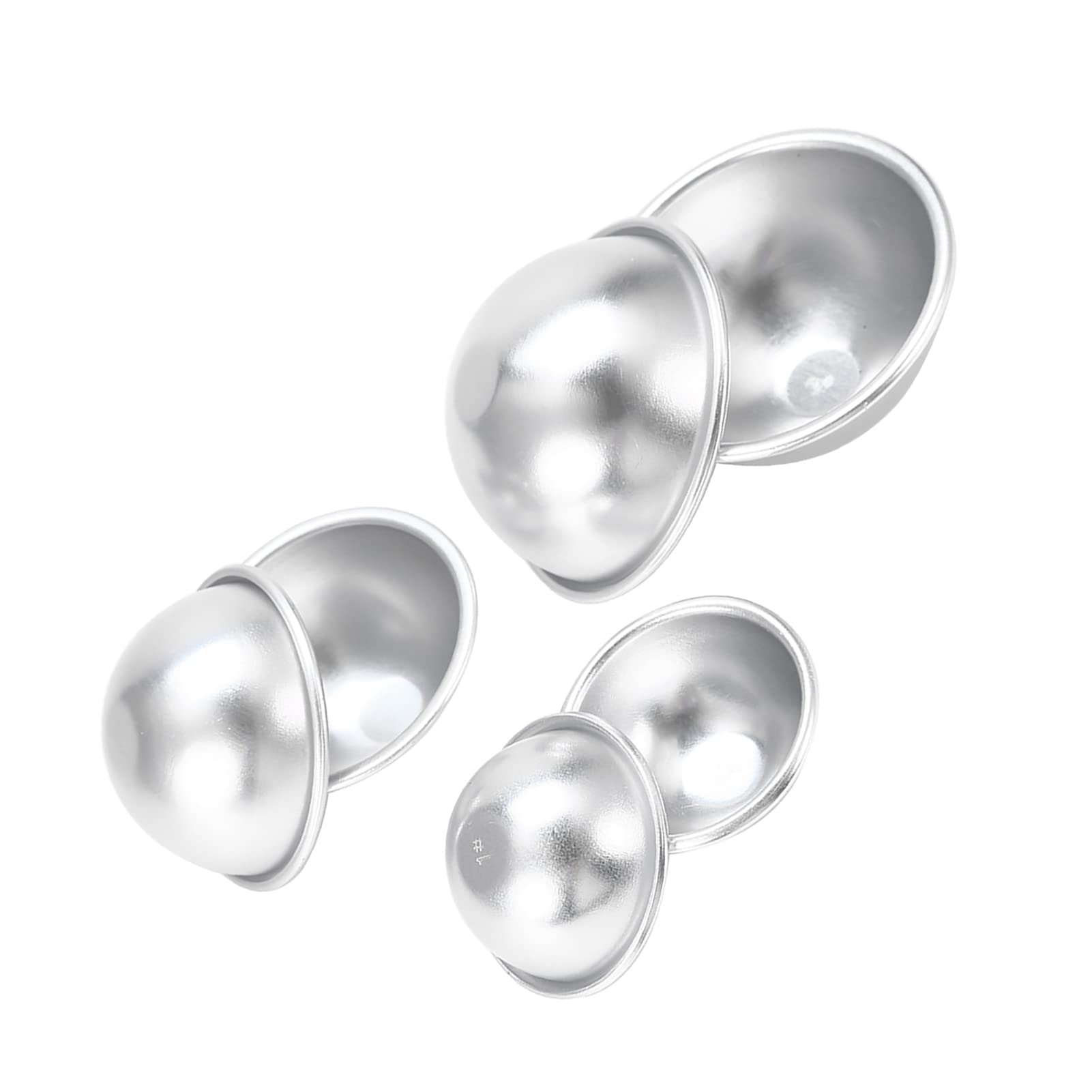 KIMISS Premium Handmade Aluminium Alloy Bath Bomb S Set for Fizzy Crafting, DIY Cake Tools - Versatile S for Bath Bombs and Baking (Aluminum alloy 7)