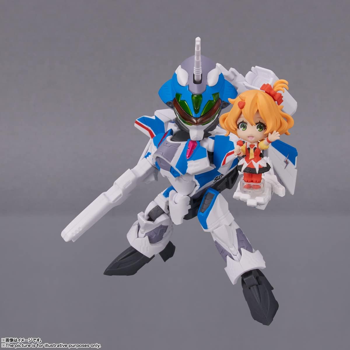 TAMASHII NATIONS - Macross Delta - VF-31J Siegfried (Hayate Immelmann use) with Freyja Wion, Bandai Spirits Tiny Session Action Figure