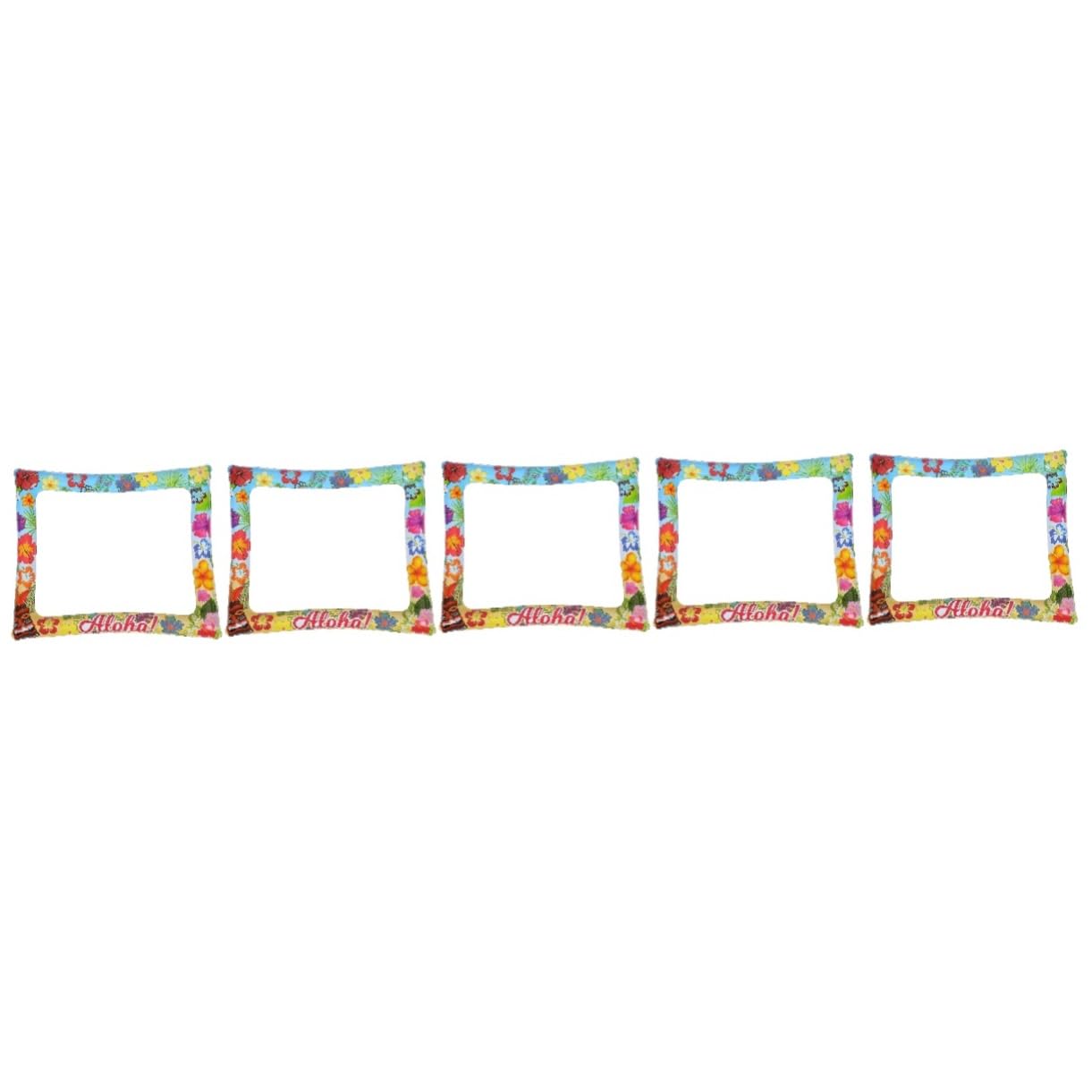 Sosoport 5stücke Aufblasbarer Foto Rahmen Für Sommerpartys Bunte Selfie Requisiten Für Fotokabinen Und Feiern Hawaiistil Dekoration Für Unvergessliche Momente