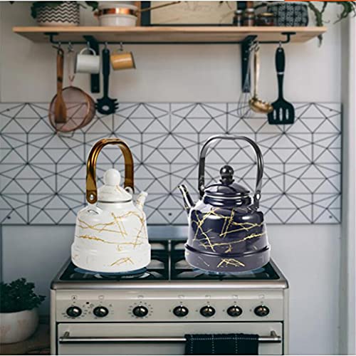 Cafetière en émail épais de qualité supérieure blanche 2.5L