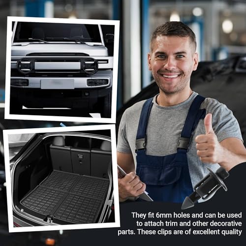 70 Piezas Clips de Plástico para Carenado de Moto y Automóvil 6mm, Remache de Plástico para Bicicleta Moto y Automóvil Carenado, Grapas Coche, para Honda, Yamaha, Suzuki, Kawasaki - imagen 7