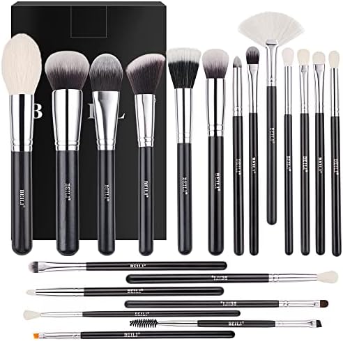 BEILI Makeup Brushes 20Pcs Professional Makeup Brush Set Original Natural-Synthetic Kabuki Foundation Face Powder Highlighter Contour Eye Shadow Eyebrow Eyeliner Make Up Brush Tool