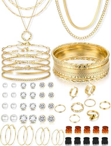YEEZII 56 Pcs Gold Jewelry Sets for Wome…