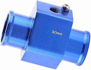 Keenso Universal Water Temp Joint Pipe Water Temp Temperature Joint Pipe Sensor Gauge Radiator Hose Adapter, Blue 26mm - Aluminum 40mm (30mm)
