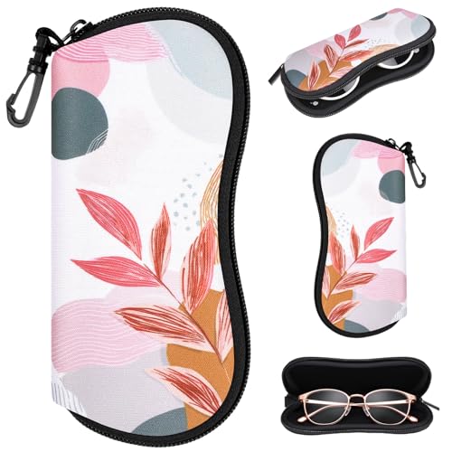 Image of Sunglasses Case with Belt Clip, Ultra Light Neoprene Zipper Soft Padded Glasses Case for Women Men