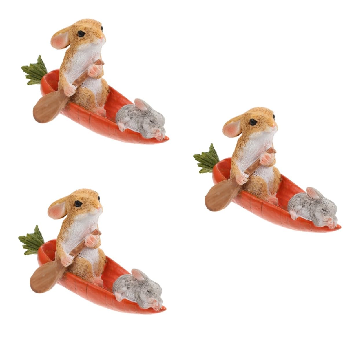 ABOOFAN 3 Pièces Ornement de Lapin Animaux en Verre Miniatures de Maison de poupée bureautique Accessoires Home Decor décor Le Cadeau Statue de Lapin Accessoire de Bureau Ménage Le Signe