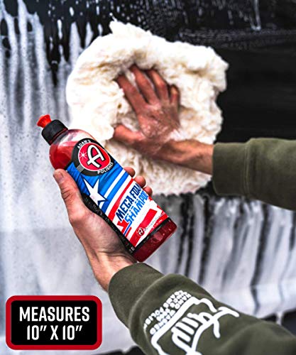 Adam's 10” Professional Wool Wash Pad - Plush Synthetic Car Wash Pad Is Gentle On Auto Paint & Accessories Without Worry Of Scratches Or Swirls - Car Soap & Wax Safe Detailing Tool For Car Or Truck… #TOP6