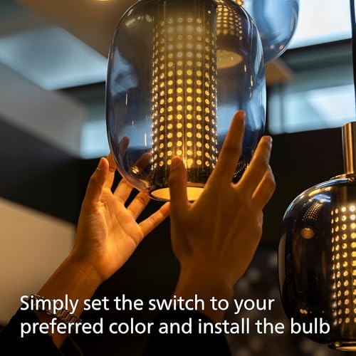 Image of PHILIPS LED A19 Light Bulbs, 8W, Selectable White, Dimmable, 12-Pack | 800 Lumen Multi-CCT 2700 K-5000 K, Frosted Flicker-Free, EyeComfort, Up to 15000 Hour Lifespan