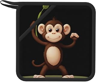 Naughty Monkey 1 PC Square Silicone Anti-scalding mat - 7.1 inches, Suitable for Frying Pans, ovens, Grills, Tea Sets