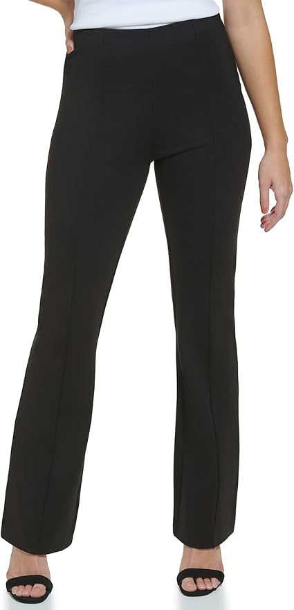 Calvin Klein Women's Misses Seamed Wide Leg Comfortable Ponte Breathable Pant