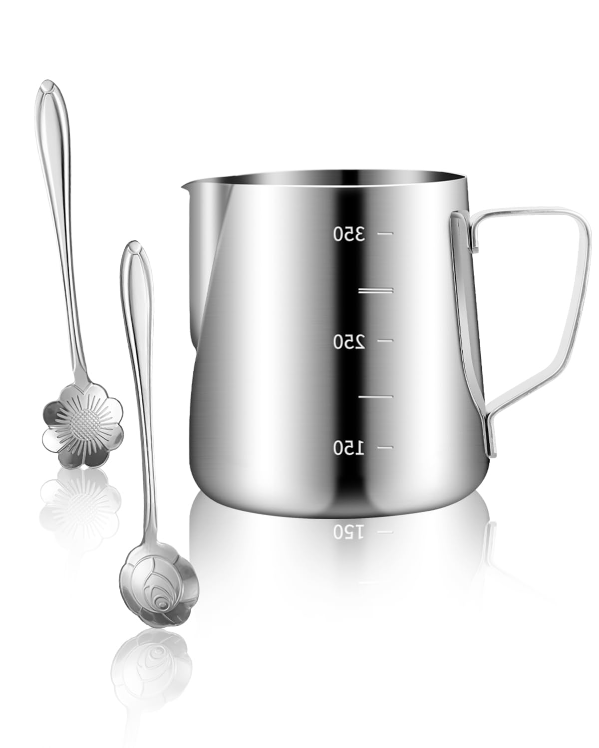Milk Frothing Pitcher, 12oz/350ML Milk Frother Cup Set
