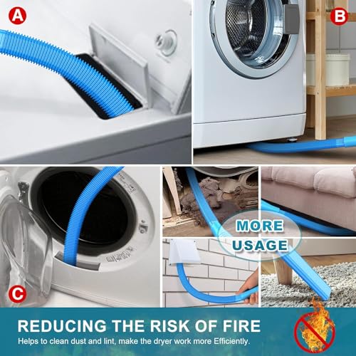 Sealegend HZ1 27-Piece Dryer Vent Cleaner Kit Omnidirectional Include 40Feet Dryer Vent Brush Blue Dryer Vacuum Attachment Lint Brush Vacuum&Dryer Adapter thumb #2