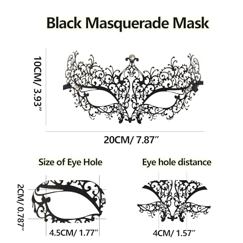 Masque vénitien en métal découpé au laser pour un bal d'exception