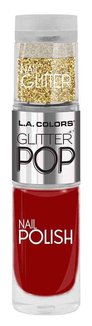 L A COLORS Glitter Pop Nail Polish Star Struck-Red 0 17 Fluid Ounce