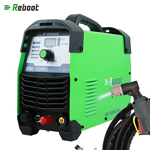 Rboot Cortador de plasma 50Amps 220V Arco piloto sin contacto Cortador de metal compacto AC 1/2 "Limpio