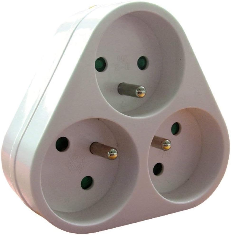 Triplite 3x 16A triangulaire - Blanc