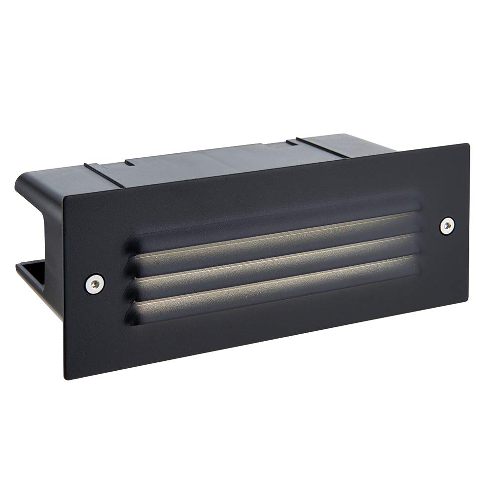 SAXBY SEINA Louvre Outdoor Garden LED Brick Light Black Waterproof 3.5W IP44