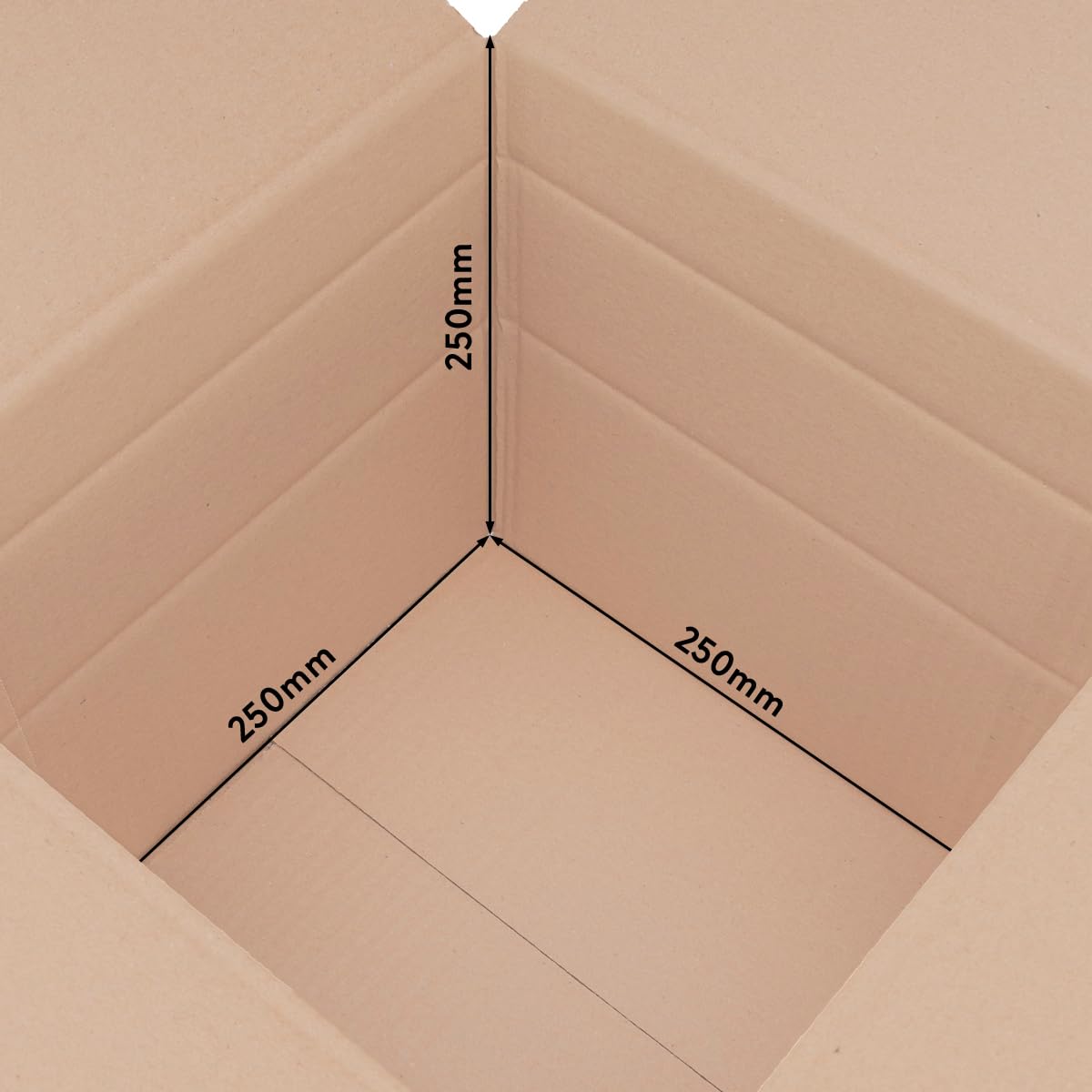 100 cajas plegables cajas de envío DHL cajas de cartón 250 x 250 x 250 mm, KK-28, 1-corrugado | cartón | embalaje de cartón | embalaje de envío | embalaje de envío