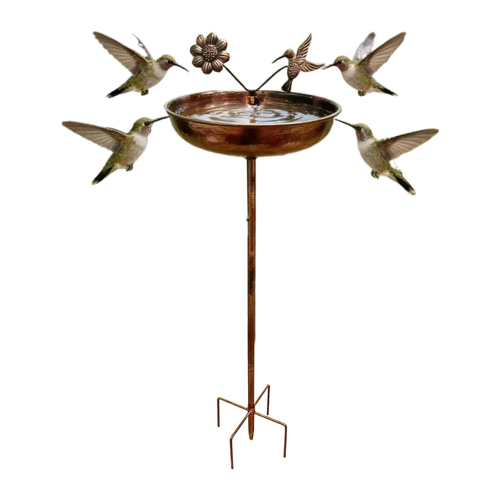 Bagno Di Da Giardino Esterno | Abbeveratoio per in metallo 83,8 cm - D'Acqua Per Con Picchetto | per colibrì e in giardino cortile la fattoria sulla terrazza e