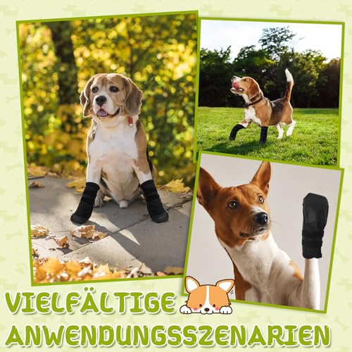 1 Paar Hundesocken Pfotenschutz, Dog Paws Recovery Shoe, Hundeschuhe Anti Rutsch, Pfotenschutz bei Hundeverletzung, Atmungsaktiv Weich,Hund Pfotenschutz Fußabdeckung für Pet Verletzung Recovery