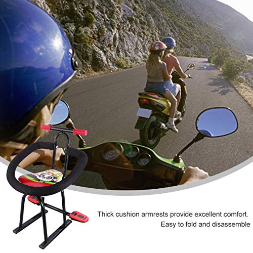 Garneck Cadeirinhas infantis de bicicleta com corrimão e pedal, assento de segurança infantil para b