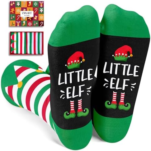 Christmas Gifts Kids Stocking Stuffers - Elf Gnome Socks for 2-12 Years Old for Boys Girls