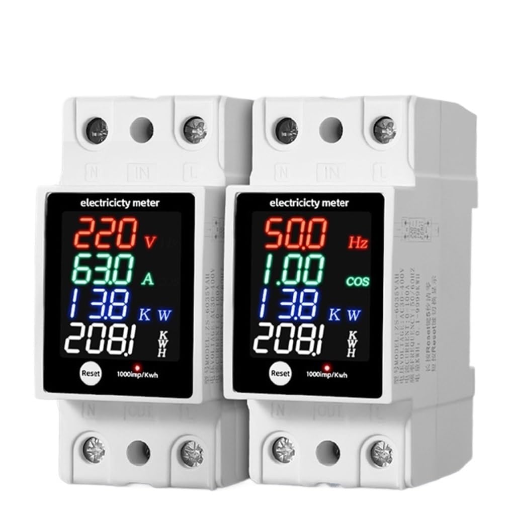 6IN1 AC Monitor 110V 220V 380V 100A Voltage Current Power Factor Active(ZS-6035)