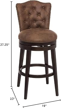 Hillsdale Edenwood 40.75 Wood Contemporary Counter Stool in Chocolate/Chestnut