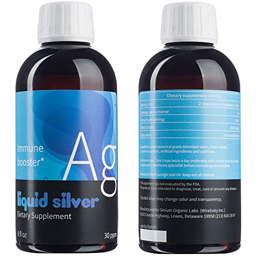 Colloidal Silver Liquid - 8 oz 30 ppm - Silver Solution - Ionic Silver - Silver Water - Colidial Silver - Plata Coloidal - Bioactive Silver Hydrosol