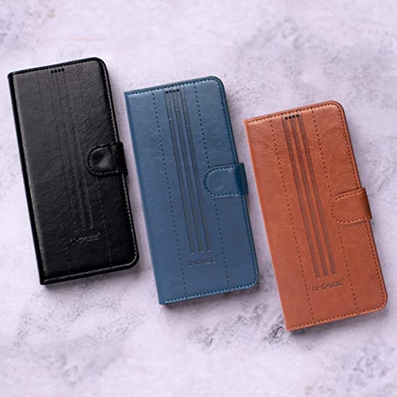 Image of U-Case Compatible with OnePlus Nord Flip Cover | Leather Finish | Inside Pockets & Inbuilt Stand | Shockproof Wallet Style Magnetic Closure Back Cover Case