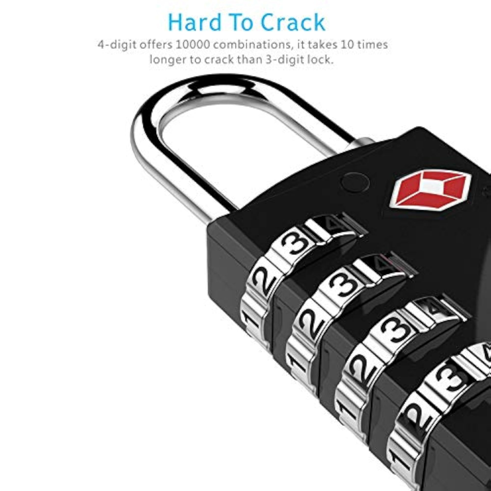 Set of 2 TSA Approved 4 Digit Lock for Luggage