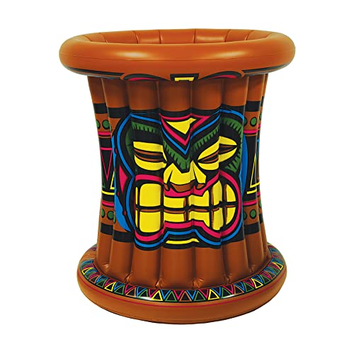 Beistle 50257 Inflatable Tiki Cooler, 22 By 25-Inch, Pkg Of 1, Multicolored