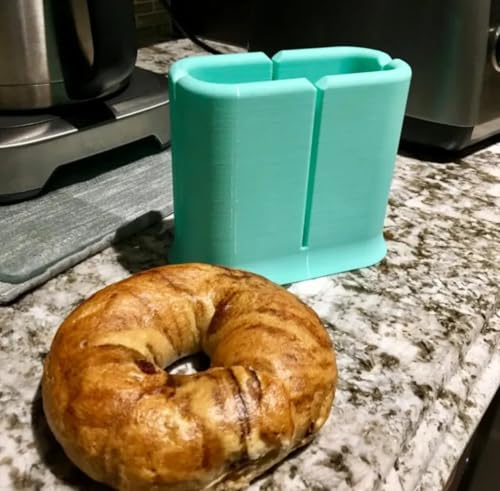 Cortador de Bagel | Soporte para Bagel | Estación para Desayuno | Esenciales de Cocina | Estación para Creación de Bagel | Para amantes de la comida (Azul Oscuro) miniatura 3