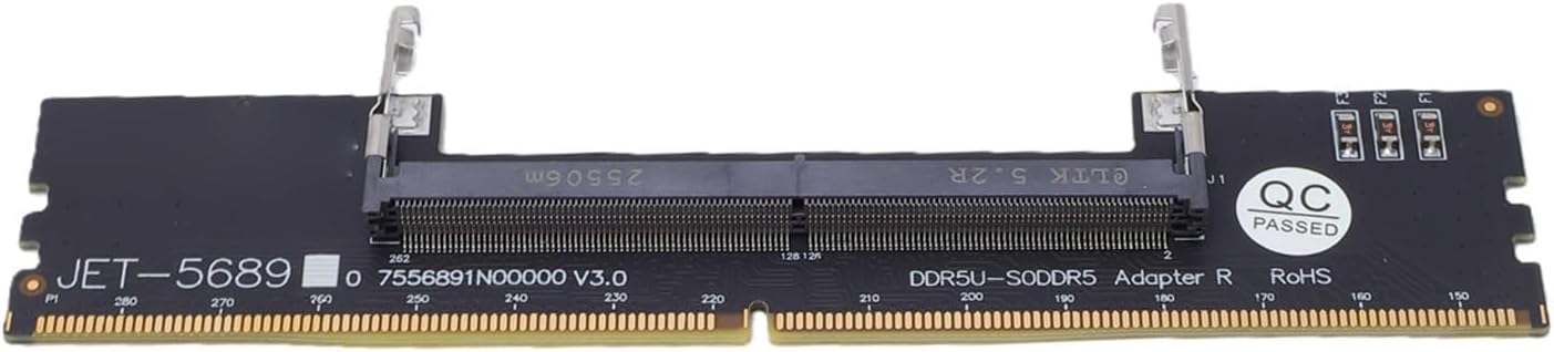 SEAFRONT DDR5 U DIMM to SO DDR5 RVS Adapter Card, Laptop to Desktop Memory Converter with PCB Material, for Computer Repair and Maintenance