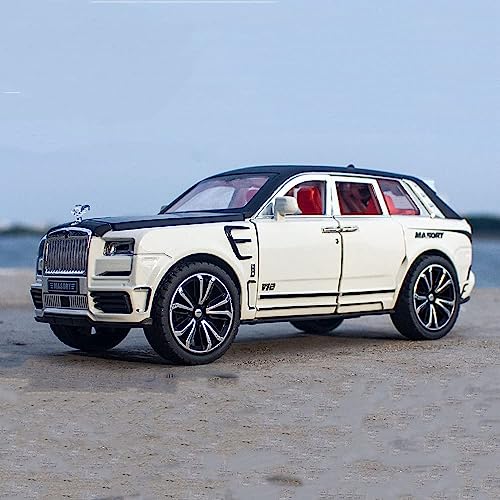 Image of LONGMIRE Metal Pull Back Diecast Car Pull Back Model with Sound Light Boys Gifts Toys for Kids Pack of 1, Multicolor (Rolls Royce CUILLINAN)