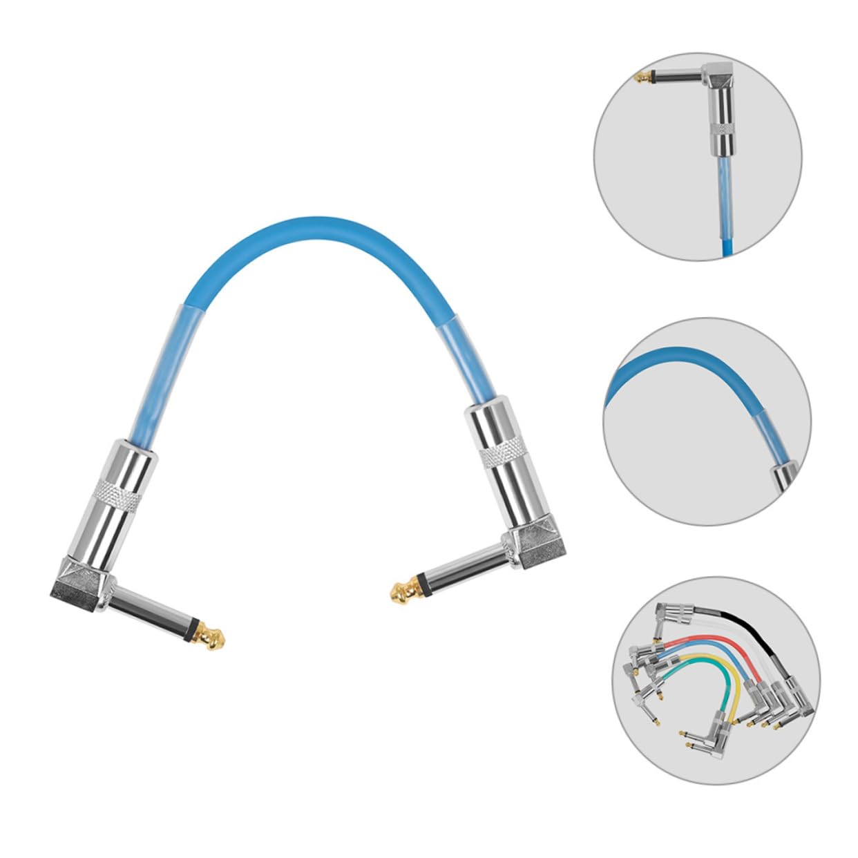 Abaodam 5stücke Guitar Pedal Kabel Effector Verbindungskabel Metallstecker Geräuschreduzierend Für Effektpedale Praktisch Und Tragbar