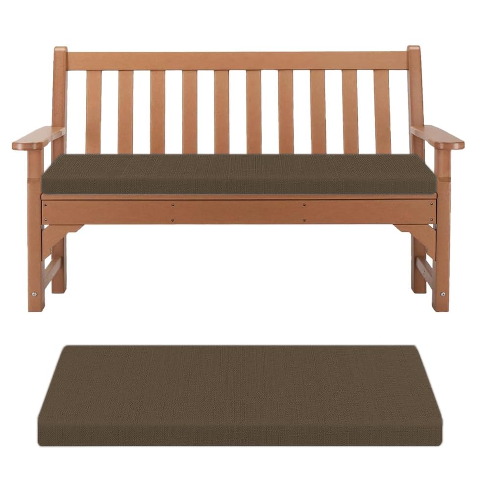 Tapis de rechange pour banc extérieur résistant avec fond antidérapant marron