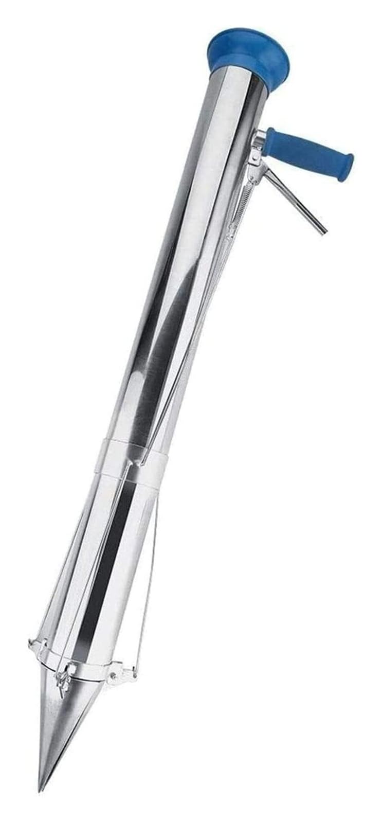 AOICXB Seed Dispenser,Multifunction Seedling, Rapid Seeder, Stainless Steel Planter Seedling Transplanting Device Fertilizing Seeder, Single-Handle Seedling Transplanter(A)
