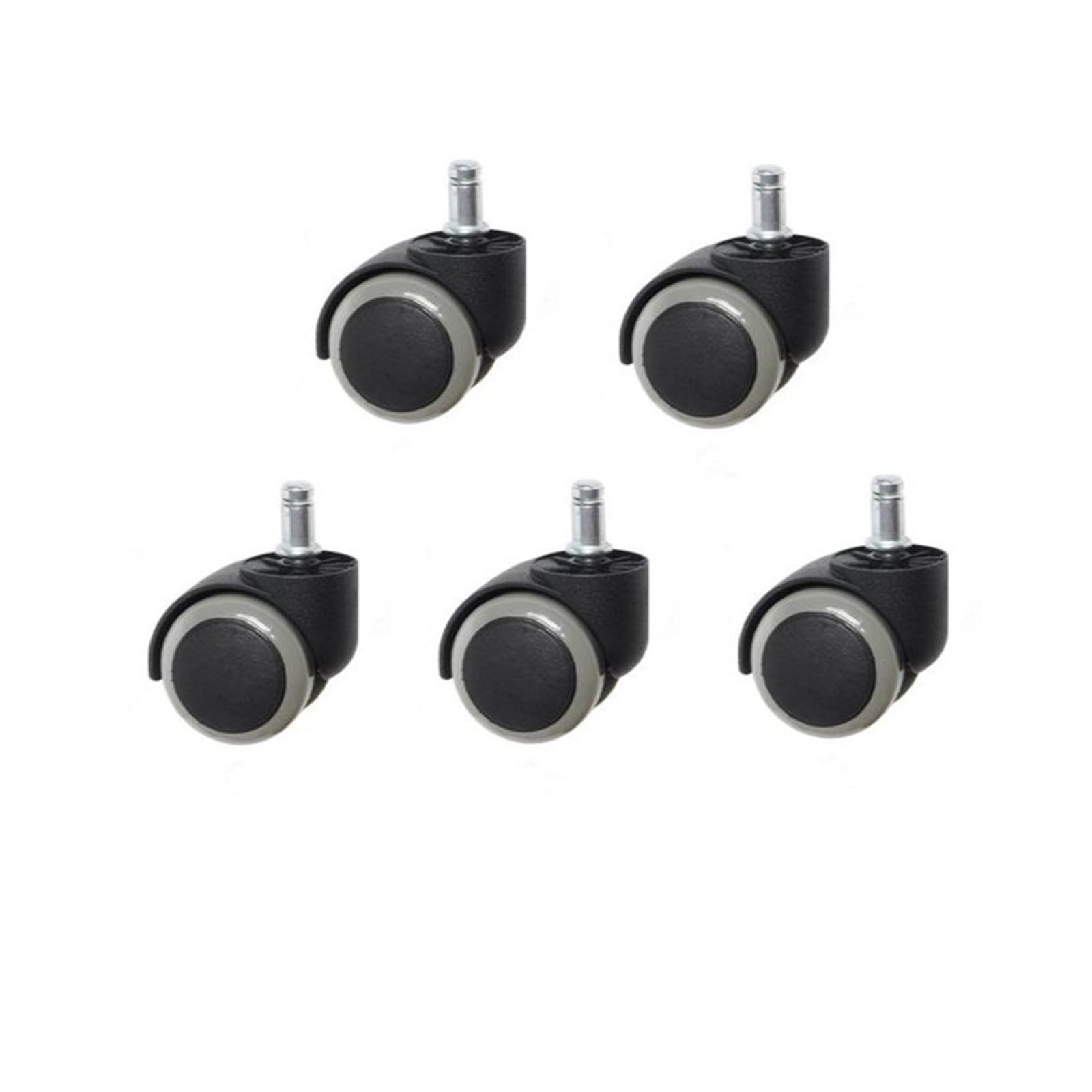 MXXDMOPD 10mm/11mm 2 inch circlip/Screw Pu Office Chair casters Large Swivel Wheels Silent(Circlip-gray-11mm)