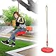 Tellerschaukel Outdoor, Kinder Tellerschaukel mit Plattform, Schaukel Outdoor für Kinder bis 150 kg, Schaukel für Balance und Koordination (Rot)