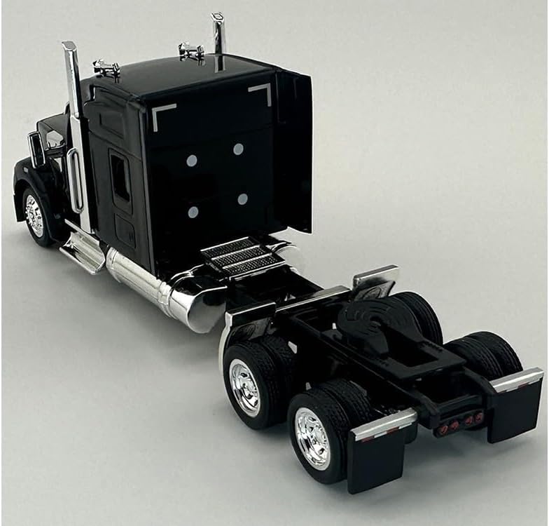 W990 with Stand Up Sleeper Cab Black 1/87 (HO) Plastic Model Car by HO Logistics HL-990095