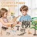 THINKBAY 12PCS Realistic Safari Animals Figures Learning Toys Set, Large African Animal Toys, Wild Zoo Animal Toys, Educational Playset Toys for Boys Girls, Birthday Gift for Toddlers Kids