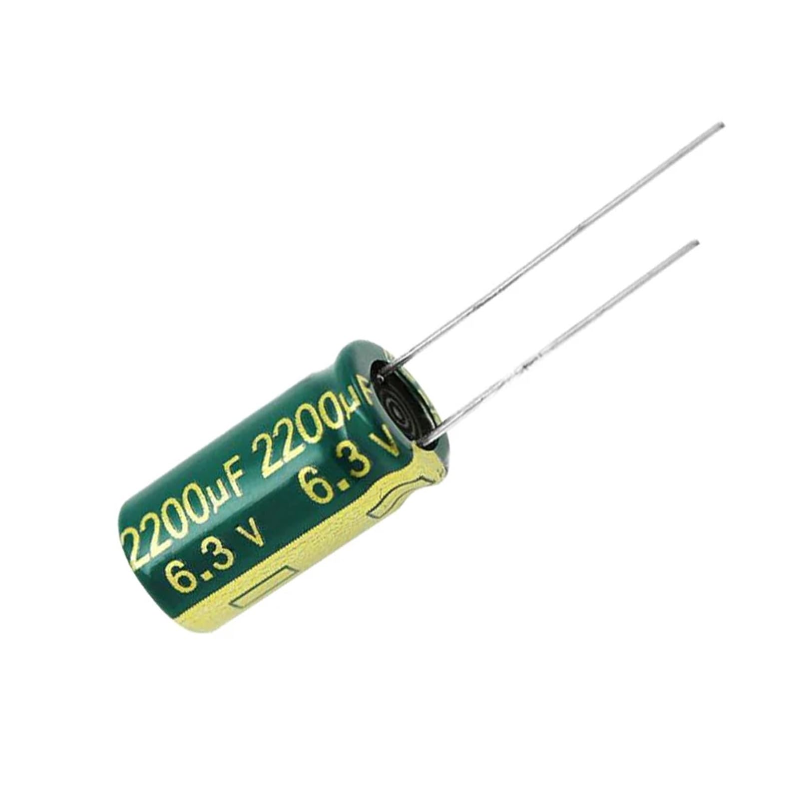 Condensateur électrolytique 6.3V 2200uF composant chimique radial 10x20mm