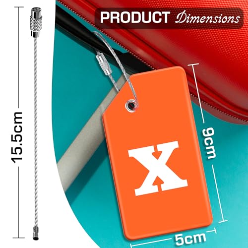 Image of Storite Silicon Luggage Tags with Steel Loop for Travel Suitcase & Trolley Bags for Easily Identification of Bags (3, X Letter)