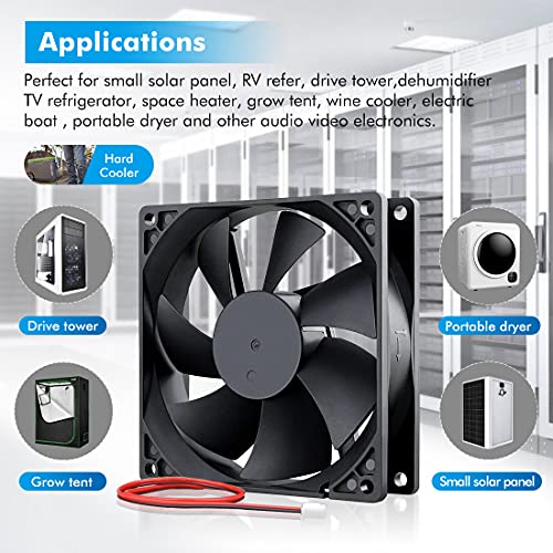 Wathai 9225 92Mm X 25Mm 12V 2Pin Dual Ball Bearing Dc Brushless Cooling Case Fan #TOP4