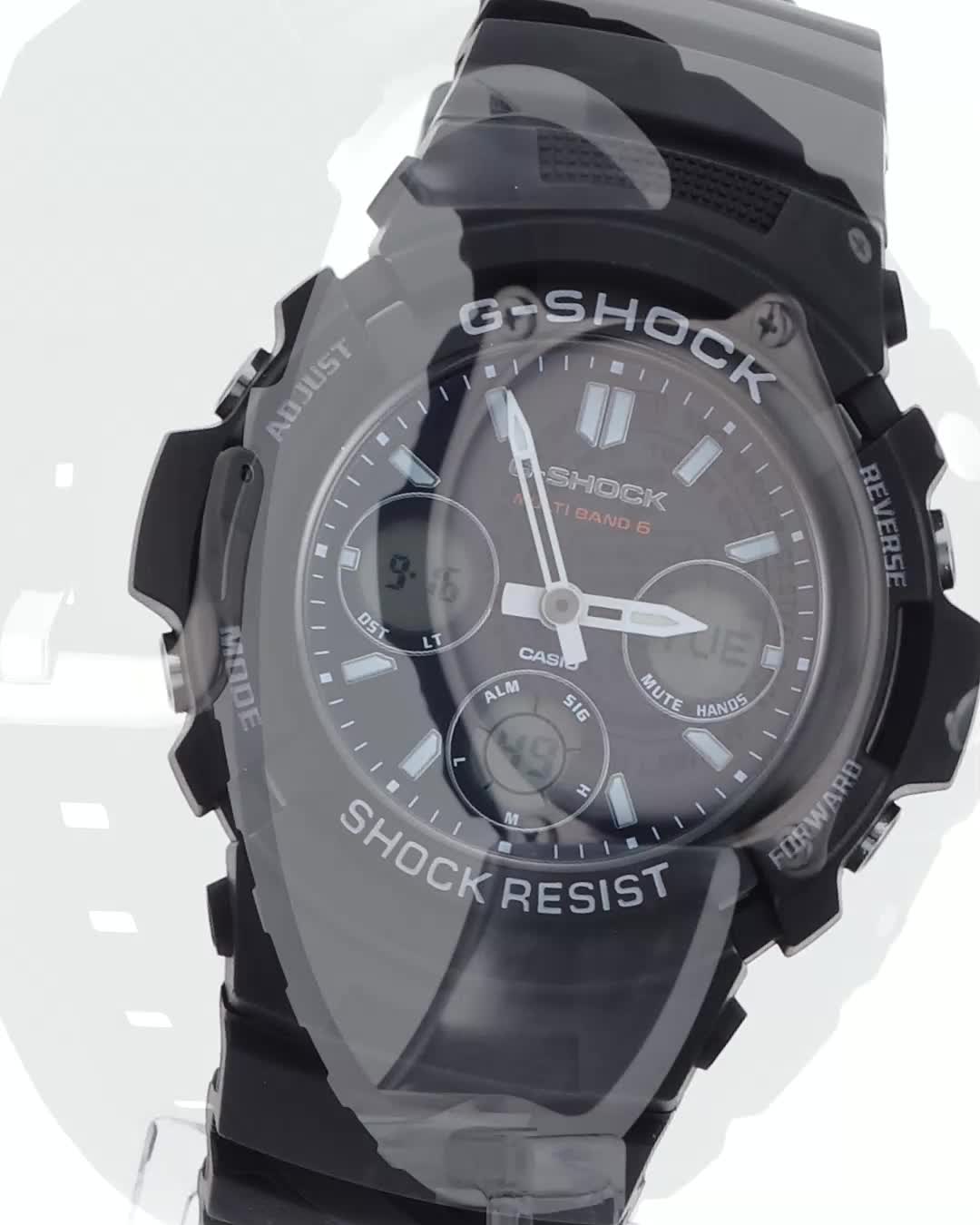 【新品/ブラックIP】G-SHOCK　AWG-M100SB-2AJF G-SHOCK Gショック 電波ソーラー 腕時計 メンズ 黒 ブラック AWG