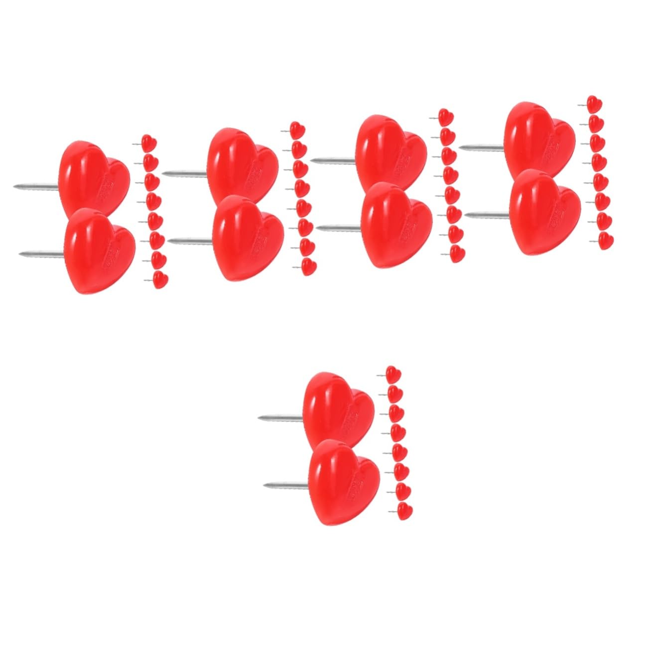 HOMSFOU 5 set Puntine Decorative A Forma Di Cuore Graziose A Forma Di Numero Mini Puntine Piccole Puntine Accessori Da Viaggio Uso Quotidiano Accessori Per Mappe 150 pezzi * 5