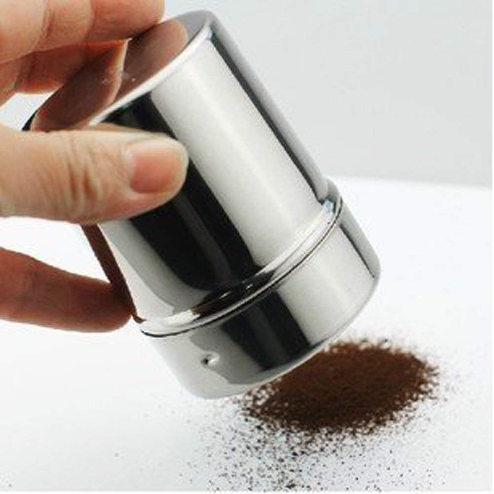 Tор Rаtеd iCoffee Sugar Shaker Big Size 10oz 18/10 Stainless Steel Powder Shakers, Mesh Shaker Cinnamon Powder,Salt Shaker,Coco Shaker, Chocolate Shaker,Dredge Shaker