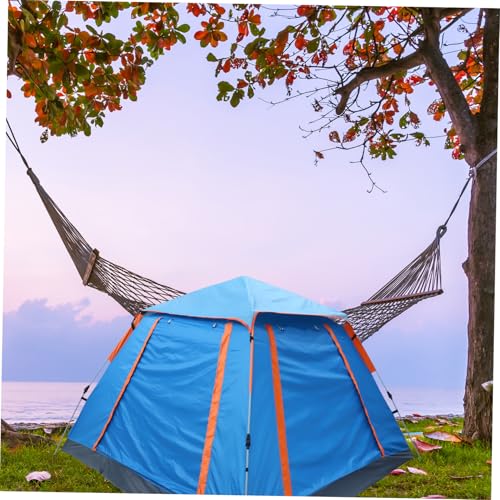 Carpa plegable para camping de tela Oxford azul miniatura 6